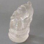 KG-081 KG-081 White Clear crystal stone Quartz hand carved in Lord Ganesh Ganesha Indian om yoga Hindu God deity talisman Buddha Amulet Statue